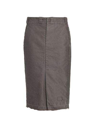 Maison Margiela Women's Deconstructed Cotton Molskine Pencil Skirt
