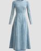 Maison Margiela Women's Denim Long-Sleeve A-Line Midi Dress - 1