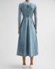 Maison Margiela Women's Denim Long-Sleeve A-Line Midi Dress - 3