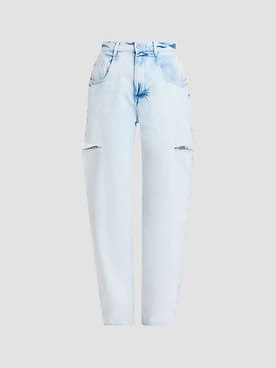 Maison Margiela Women's Distressed Barrel Jeans
