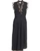 Maison Margiela Women's Lace-Trimmed Matte Satin Midi-Dress - 1