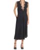 Maison Margiela Women's Lace-Trimmed Matte Satin Midi-Dress - 2