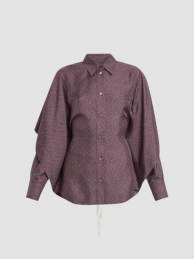 Maison Margiela Women's Micro-Paisley Drawstring Shirt