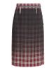 Maison Margiela Women's Ombré Checked Midi-Skirt - 1