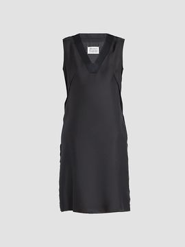 Maison Margiela Women's Silk V-Neck Knee-Length Dress