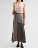 Maison Margiela Women's Striped Patchwork Cupro Midi Skirt - 2