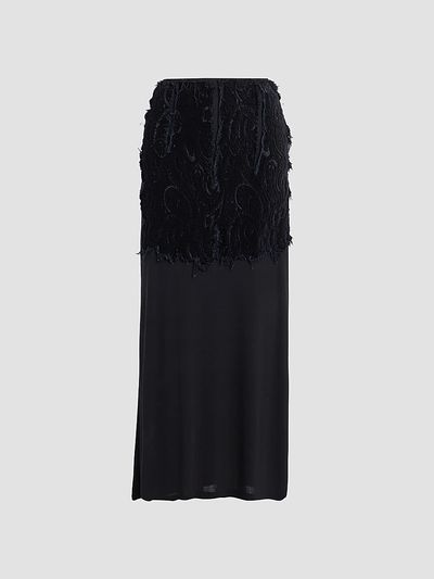 Maison Margiela Women's Textured Paisley Maxi Skirt