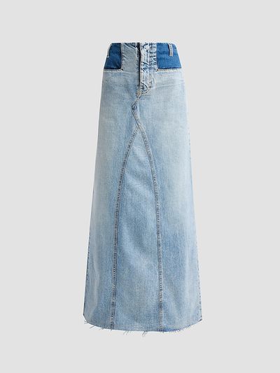 Maison Margiela Women's Waistless Denim Maxi Skirt