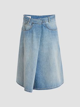 Maison Margiela Women's Wrap A-Line Denim Midi Skirt