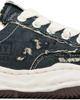 Maison MIHARA YASUHIRO Maison MIHARA YASUHIRO Black 'Blakey' OG Sole Ripped Overdye Canvas Sneakers - 1