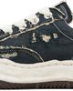 Maison MIHARA YASUHIRO Maison MIHARA YASUHIRO Black 'Blakey' OG Sole Ripped Overdye Canvas Sneakers - 3