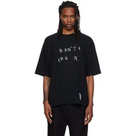 Maison MIHARA YASUHIRO Maison MIHARA YASUHIRO Black 'Don't Tag Me' Printed T-shirt