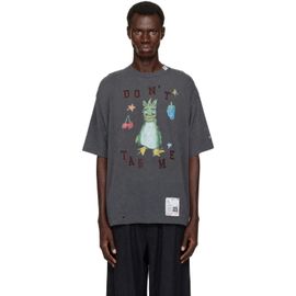 Maison MIHARA YASUHIRO Maison MIHARA YASUHIRO Black Leon Doodle Printed T-shirt