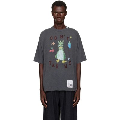 Maison MIHARA YASUHIRO Maison MIHARA YASUHIRO Black Leon Doodle Printed T-shirt