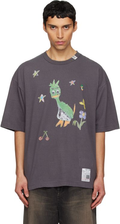 Maison MIHARA YASUHIRO Maison MIHARA YASUHIRO Black Leon Kids Doodle T-shirt