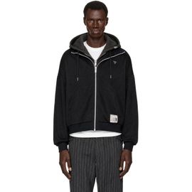 Maison MIHARA YASUHIRO Maison MIHARA YASUHIRO Black Shifted Layer Track Jacket