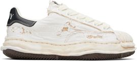 Maison MIHARA YASUHIRO Maison MIHARA YASUHIRO Off-White 'Blakey' OG Sole Ripped Overdye Canvas Sneakers