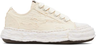 Maison MIHARA YASUHIRO Maison MIHARA YASUHIRO Off-White 'Peterson23' OG Sole Ripped Overdye Canvas Sneakers