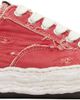 Maison MIHARA YASUHIRO Maison MIHARA YASUHIRO Red 'Peterson23' OG Sole Ripped Overdye Canvas Sneakers - 1