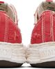 Maison MIHARA YASUHIRO Maison MIHARA YASUHIRO Red 'Peterson23' OG Sole Ripped Overdye Canvas Sneakers - 2