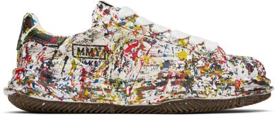 Maison MIHARA YASUHIRO Maison MIHARA YASUHIRO White 'Blakey' OG Sole Sputtering Paint Canvas Sneakers