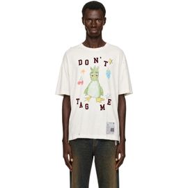 Maison MIHARA YASUHIRO Maison MIHARA YASUHIRO White Leon Doodle Printed T-shirt