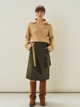 MAISONMARAIS Cargo Skirt - Khaki