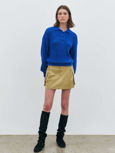 MAISONMARAIS Cotton Cargo Skirt_Beige