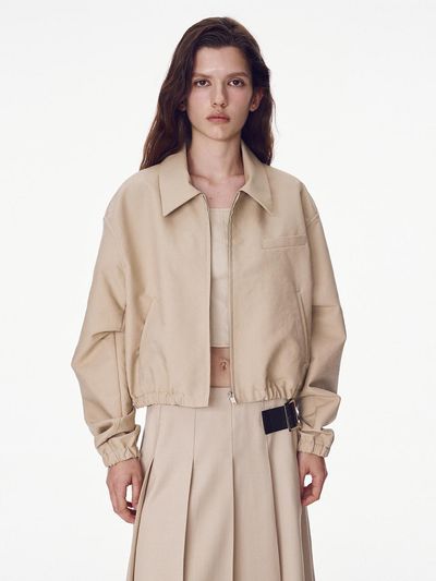 MAISONMARAIS Cotton Harrington Jacket - Beige