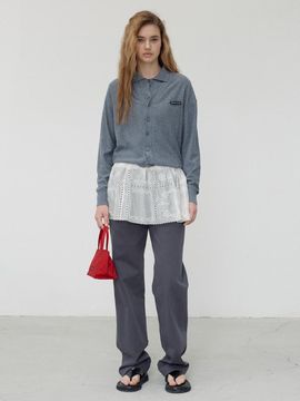 MAISONMARAIS Cotton Twill Straight Pants [Charcoal]