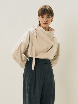 MAISONMARAIS Cowl Neck Blouse - Beige