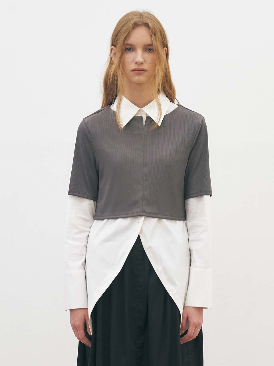 MAISONMARAIS Crop T-Shirt_Charcoal