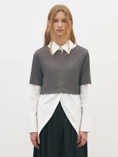 MAISONMARAIS Crop T-Shirt_Charcoal