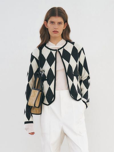 MAISONMARAIS Diamond Knit Jacket (Black)