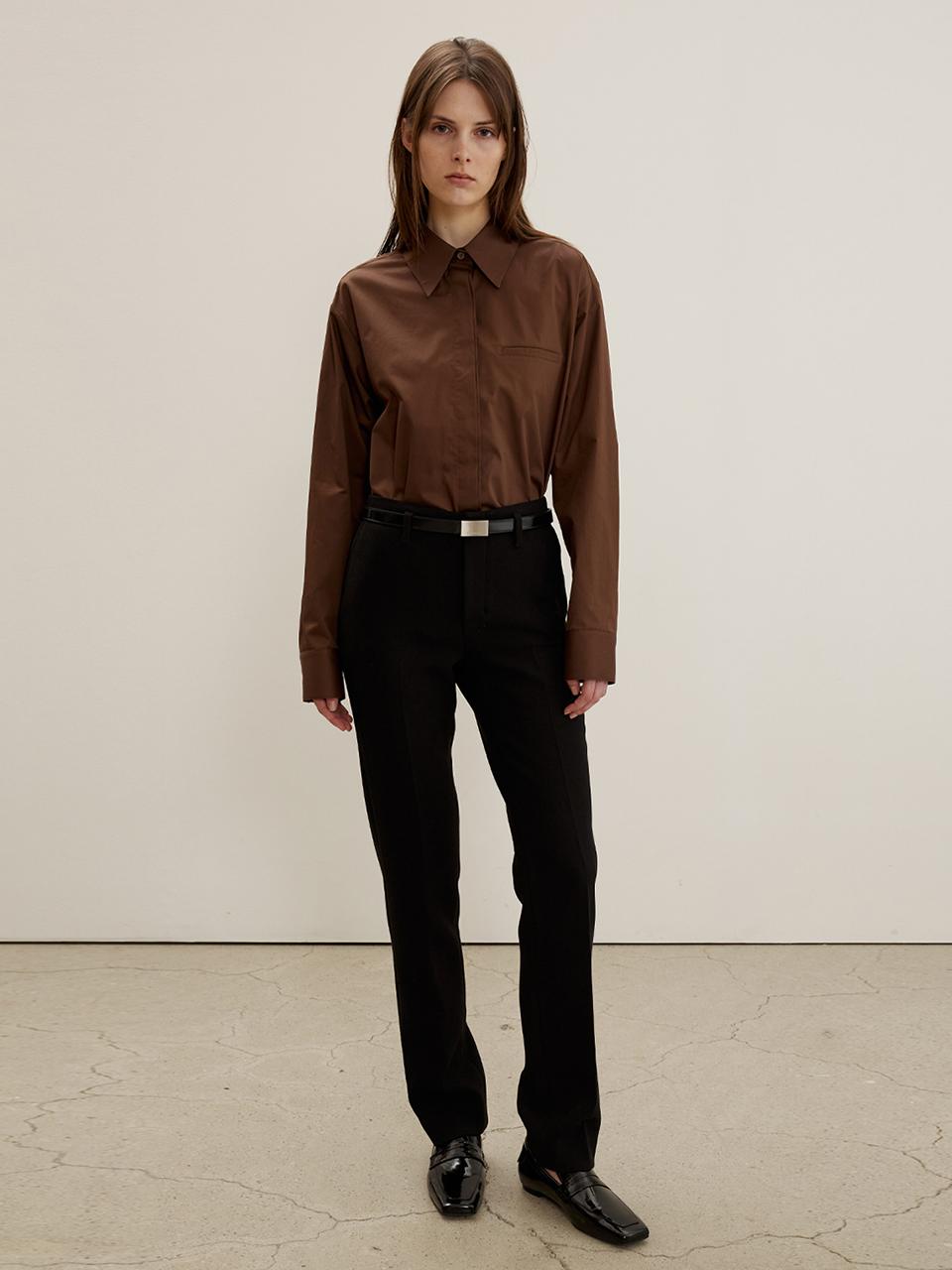 MAISONMARAIS Extra-Warm Clean Straight Fleece Trousers [Black]