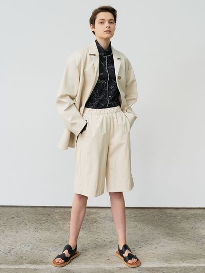 MAISONMARAIS Faux Leather Bermuda