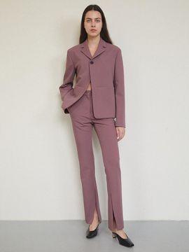MAISONMARAIS Front Slit Slim Trouser_Dry Rose