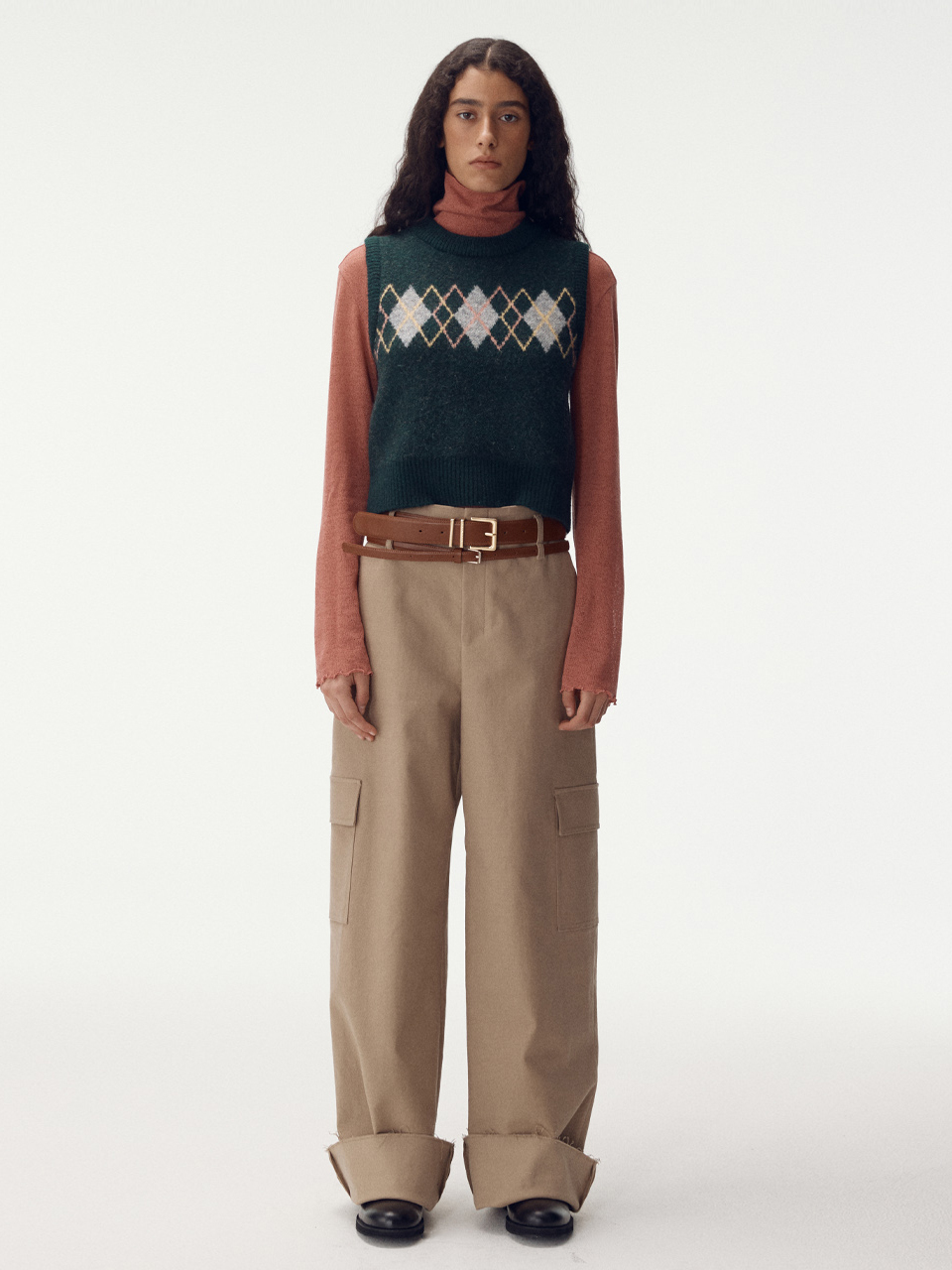 MAISONMARAIS Gabardine Cargo Pants_Beige