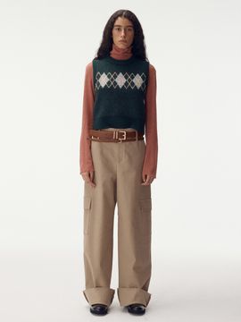 MAISONMARAIS Gabardine Cargo Pants_Beige