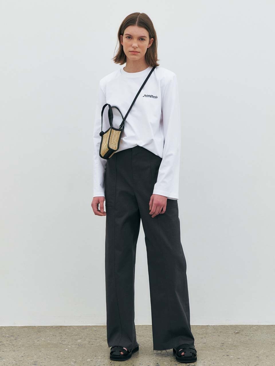 MAISONMARAIS Gypsy Wide Pants (Charchoal)