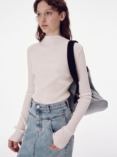 MAISONMARAIS High Neck Slim Sweater