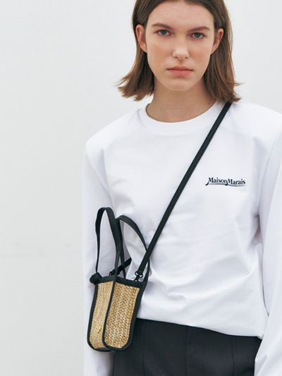 MAISONMARAIS Raphia Mini Cabas Bag_Black