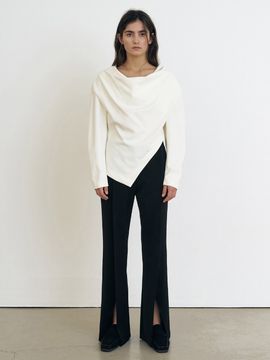 MAISONMARAIS Slit Bell Trouser Black