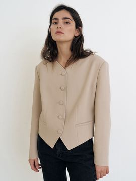 MAISONMARAIS Softies Wool Jacket [Khaki Beige]