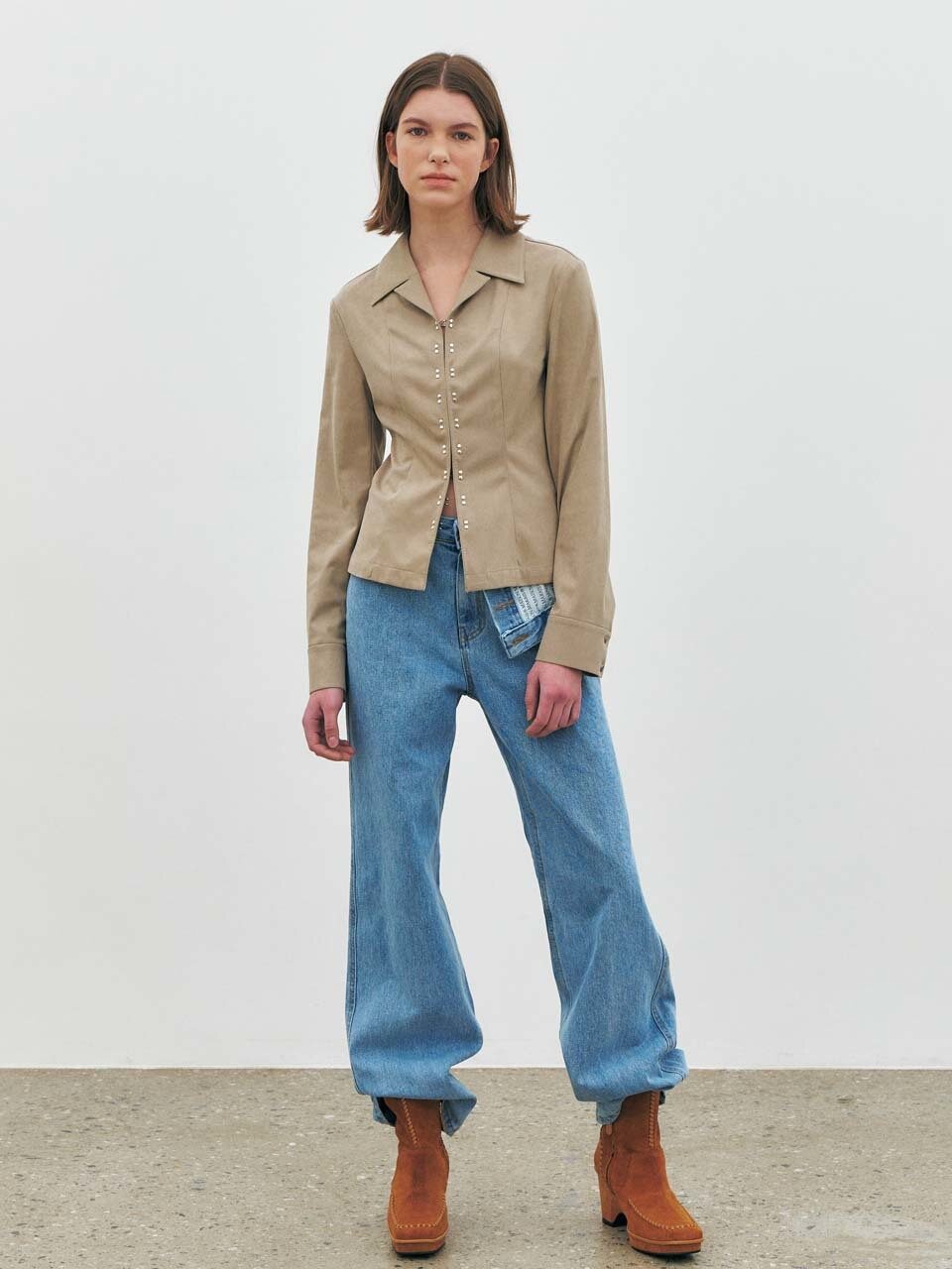 MAISONMARAIS Turn-up Waisted Denim (Light Blue)