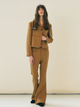 MAISONMARAIS Wool Blended Bell Trouser - Camel