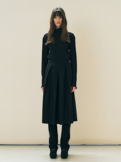 MAISONMARAIS Wool Blended Culottes (Black)