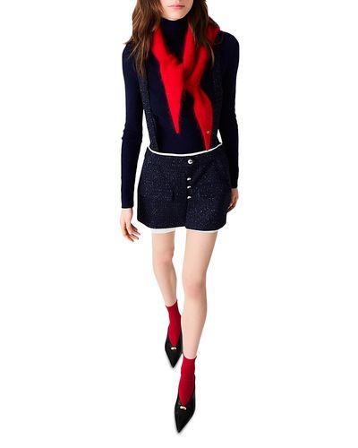 Maje Maje Amila Contrast Tweed Skort