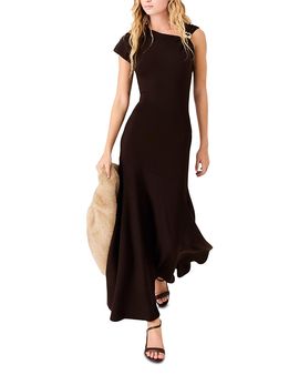 Maje Maje Asymmetric Neck Drape Dress