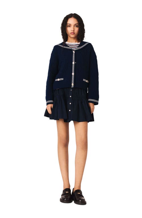 maje maje Boat neck cable-knit cardigan